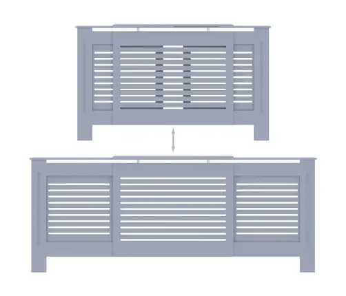 Radiatora Pārsegs, Pelēks Mdf, 205 Cm Vidaxl