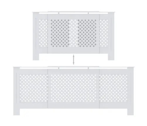 Radiatoriaus Uždangalas, Baltos Spalvos, 205cm Mdf