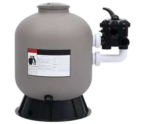 Baseina Smilšu Filtrs Ar 6 Pozīciju Vārstu, Pelēks Vidaxl