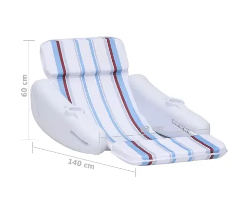 Piepūšams Baseina Krēsls, 140X83X60 Cm Vidaxl