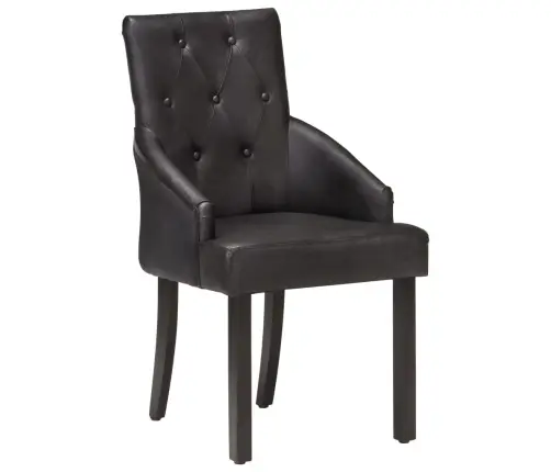 Virtuves Krēsli, 4 Gab., Melna Dabīgā Kazas Āda Vidaxl Virtuves Krēsli, 4 Gab., Melna Dabīgā Kazas Āda Vidaxl