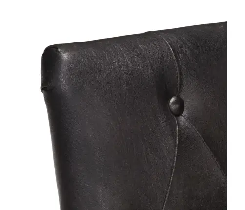 Virtuves Krēsli, 4 Gab., Melna Dabīgā Kazas Āda Vidaxl Virtuves Krēsli, 4 Gab., Melna Dabīgā Kazas Āda Vidaxl