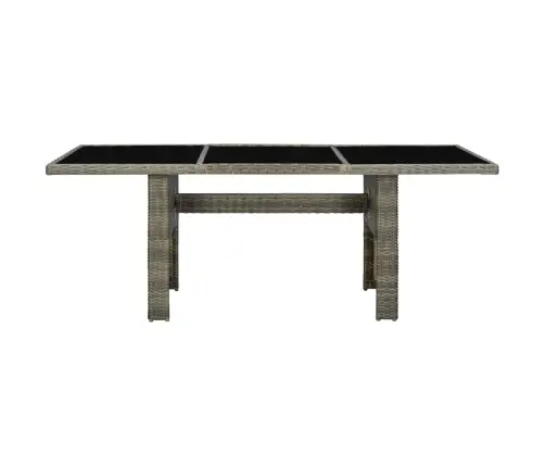 Dārza Galds, Brūna Pe Rotangpalma, Rūdīts Stikls Vidaxl