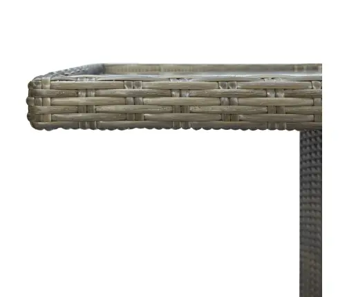 Dārza Galds, Brūna Pe Rotangpalma, Rūdīts Stikls Vidaxl