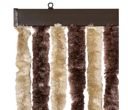 Kukaiņu Aizkars, Bēšs Un Gaiši Brūns, 56X200 Cm, Šenils Vidaxl