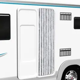 Kukaiņu Aizkars, Pelēks Un Balts, 56X200 Cm, Šenils Vidaxl