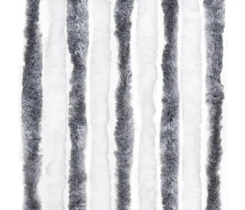 Kukaiņu Aizkars, Pelēks Un Balts, 90X200 Cm, Šenils Vidaxl