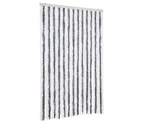 Kukaiņu Aizkars, Pelēks Un Balts, 118X220 Cm, Šenils Vidaxl