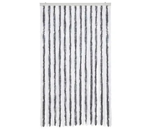Kukaiņu Aizkars, Pelēks Un Balts, 118X220 Cm, Šenils Vidaxl