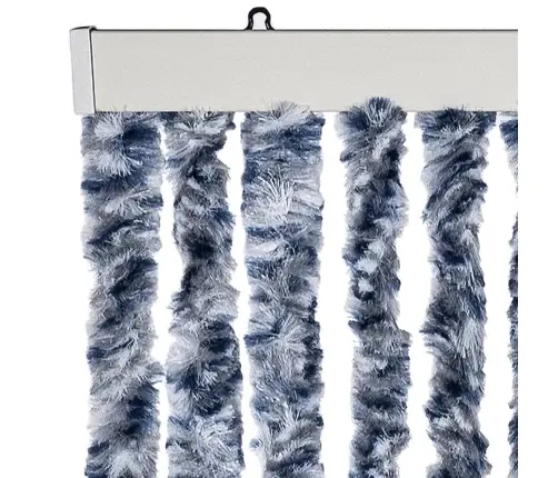 Kukaiņu Aizkars, Zils Un Balts, 118X220 Cm, Šenils Vidaxl
