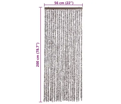 Kukaiņu Aizkars, Brūns Un Bēšs, 56X200 Cm, Šenils Vidaxl