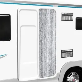 Kukaiņu Aizkars, Balts Un Pelēks, 56X200 Cm, Šenils Vidaxl