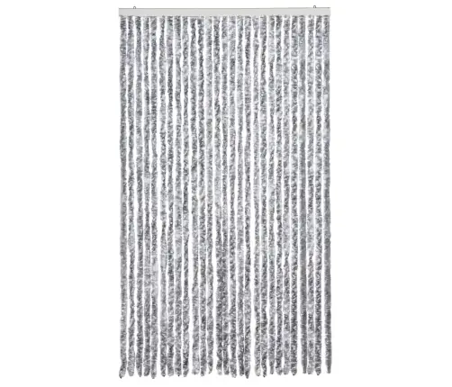 Kukaiņu Aizkars, Balts Un Pelēks, 118X220 Cm, Šenils Vidaxl