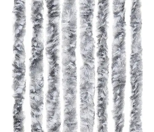 Kukaiņu Aizkars, Balts Un Pelēks, 118X220 Cm, Šenils Vidaxl