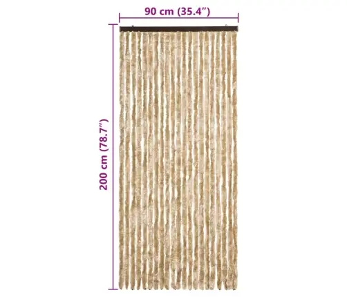 Užuolaida Nuo Vabzdžių, Smėlio Spalvos, 90X200cm Šenilis