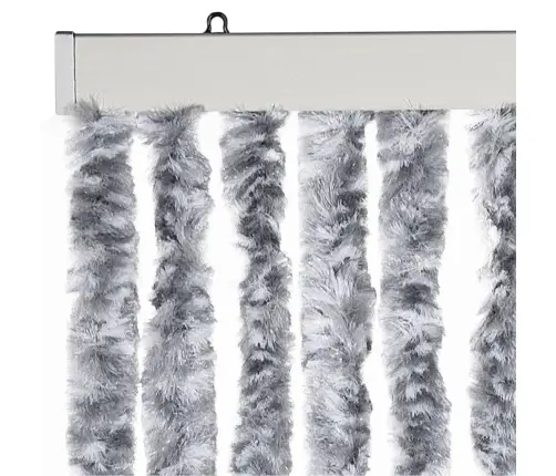 Kukaiņu Aizkars, Sudraba Krāsa, 56X200 Cm, Šenils Vidaxl
