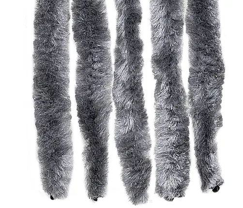 Kukaiņu Aizkars, Sudraba Krāsa, 118X220 Cm, Šenils Vidaxl