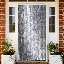 Kukaiņu Aizkars, Sudraba Krāsa, 118X220 Cm, Šenils Vidaxl