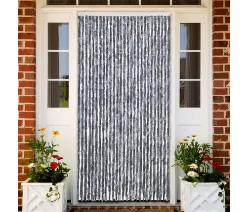 Kukaiņu Aizkars, Sudraba Krāsa, 118X220 Cm, Šenils Vidaxl