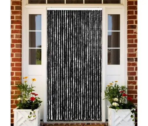 Kukaiņu Aizkars, Antracītpelēks, 118X220 Cm, Šenils Vidaxl