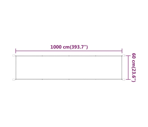 Vertikali Markizė, Baltos Spalvos, 60X1000cm Oksfordo Audinys