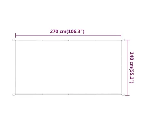 Vertikali Markizė, Baltos Spalvos, 140X270cm Oksfordo Audinys