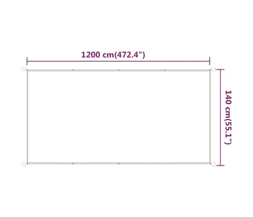 Vertikali Markizė, Baltos Spalvos, 140X1200cm Oksfordo Audinys