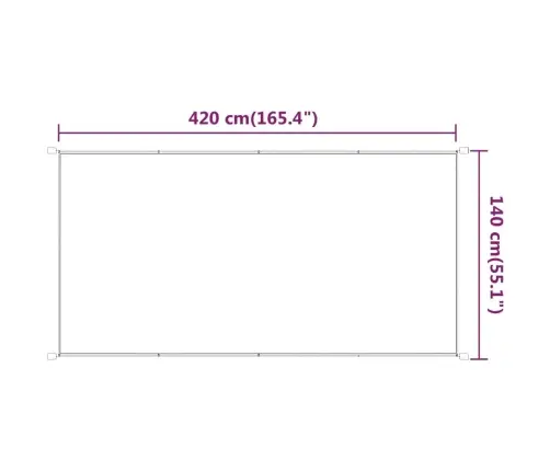 Vertikaalne Varikatus, Heleroheline, 140X420 cm Oxfordi Kangas