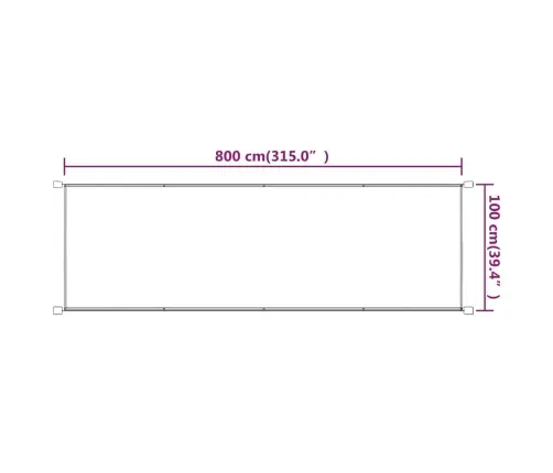 Vertikaalne Varikatus Terrakota 100X800 Cm Oxfordi Kangas Vertikaalne Varikatus Terrakota 100X800 Cm Oxfordi Kangas