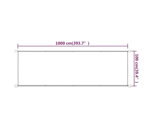 Vertikāla Markīze, Sarkanbrūna, 100X1000 Cm, Oksfordas Audums Vidaxl