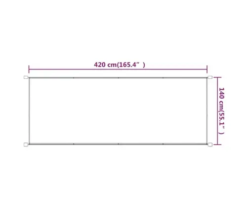 Vertikali Markizė, Terakota, 140X420cm Oksfordo Audinys