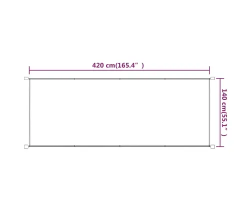 Vertikaalne Varikatus, Pruunikas, 140 X 420 cm Oxfordi Kangas