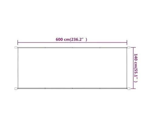 Vertikāla Markīze, Pelēkbrūna, 140X600 Cm, Oksfordas Audums Vidaxl