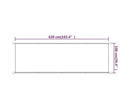 Vertikāla Markīze, Zila, 100X420 Cm, Oksfordas Audums Vidaxl