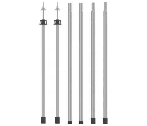 Teleskopiniai Brezento Strypai, 2Vnt., 102-260cm Aliuminis