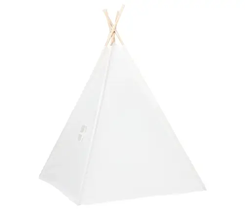 Bērnu Telts Ar Somu, Vigvama Forma, Balta, 120X120X150 Cm Vidaxl