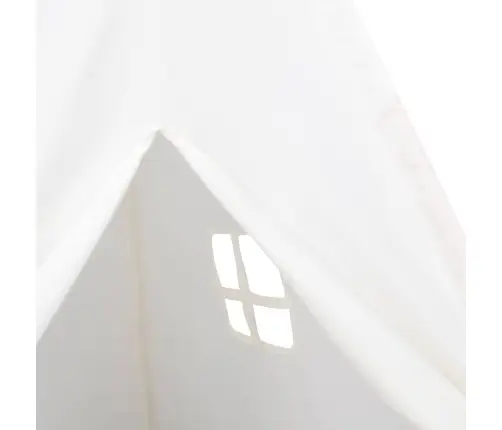 Bērnu Telts Ar Somu, Vigvama Forma, Balta, 120X120X150 Cm Vidaxl