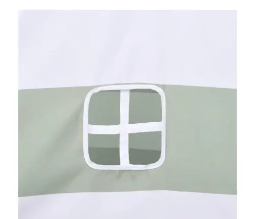 Bērnu Telts Svītrains Raksts Pelēka Un Balta 120 X 120 X 150 Cm Vidaxl