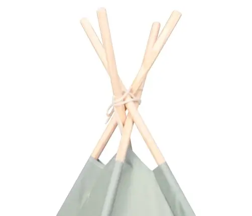 Bērnu Telts Svītrains Raksts Pelēka Un Balta 120 X 120 X 150 Cm Vidaxl