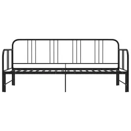 Izvelkams Dīvāna Rāmis, Melns, Metāls, 90X200 Cm Vidaxl