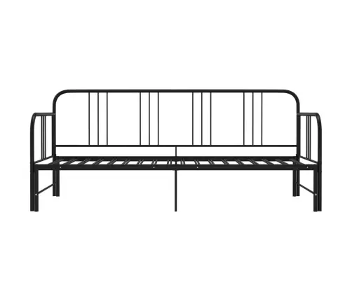 Izvelkams Dīvāna Rāmis, Melns, Metāls, 90X200 Cm Vidaxl