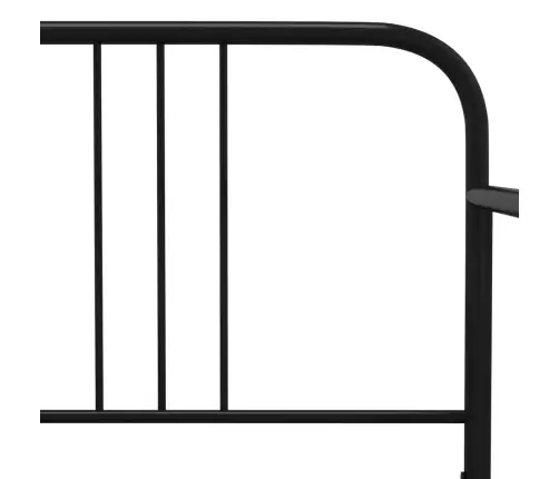 Izvelkams Dīvāna Rāmis, Melns, Metāls, 90X200 Cm Vidaxl