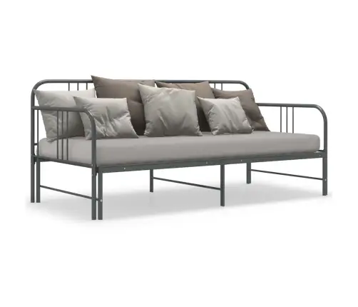 Izvelkams Dīvāna Rāmis, Pelēks, Metāls, 90X200 Cm Vidaxl