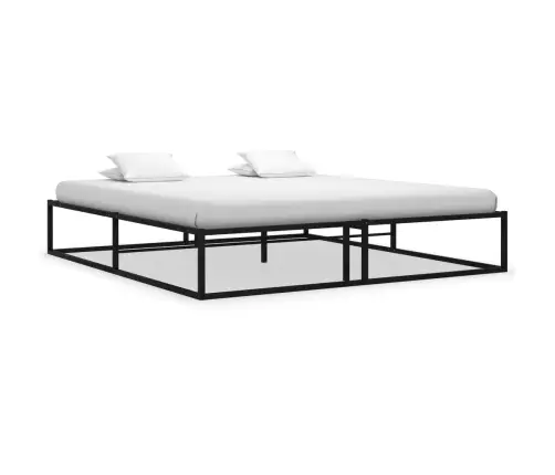 Gultas Rāmis, Melns Metāls, 200X200 Cm Vidaxl