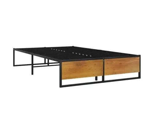 Voodiraam, Must, Metall, 120 X 200 Cm