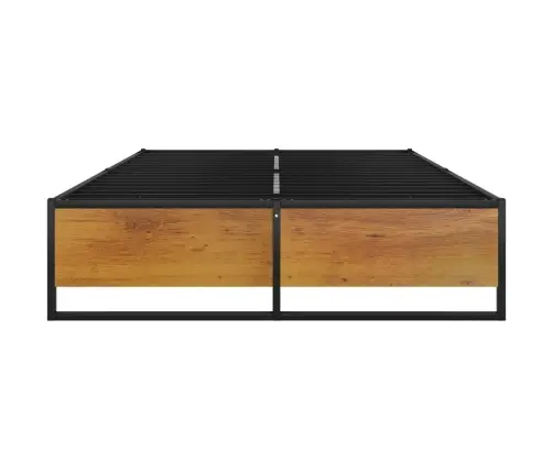 Voodiraam, Must, Metall, 120 X 200 Cm