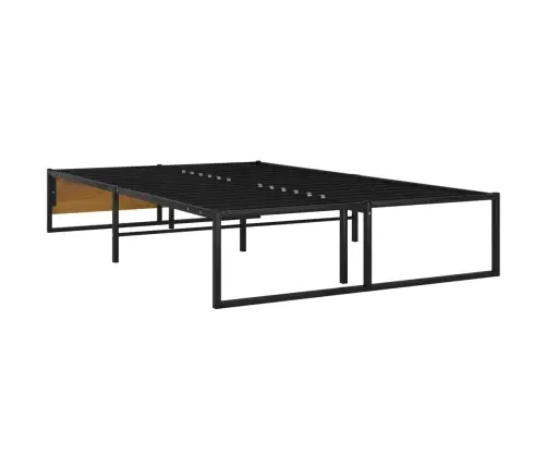 Voodiraam, Must, Metall, 120 X 200 Cm