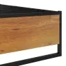 Voodiraam, Must, Metall, 120 X 200 Cm