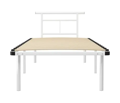 Gultas Rāmis, Balts Metāls, 90X200 Cm Vidaxl