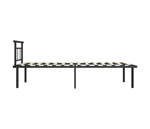 Voodiraam, Must, Metall, 100 X 200 Cm